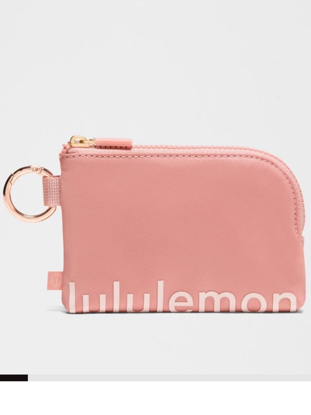 💕LULULEMON Clippable Card Pouch Zipper, Pockets/Slots & Rose Gold Key Ring NWT!💕